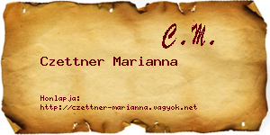 Czettner Marianna névjegykártya